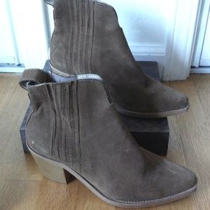 Zara Brown Suede Western Boots